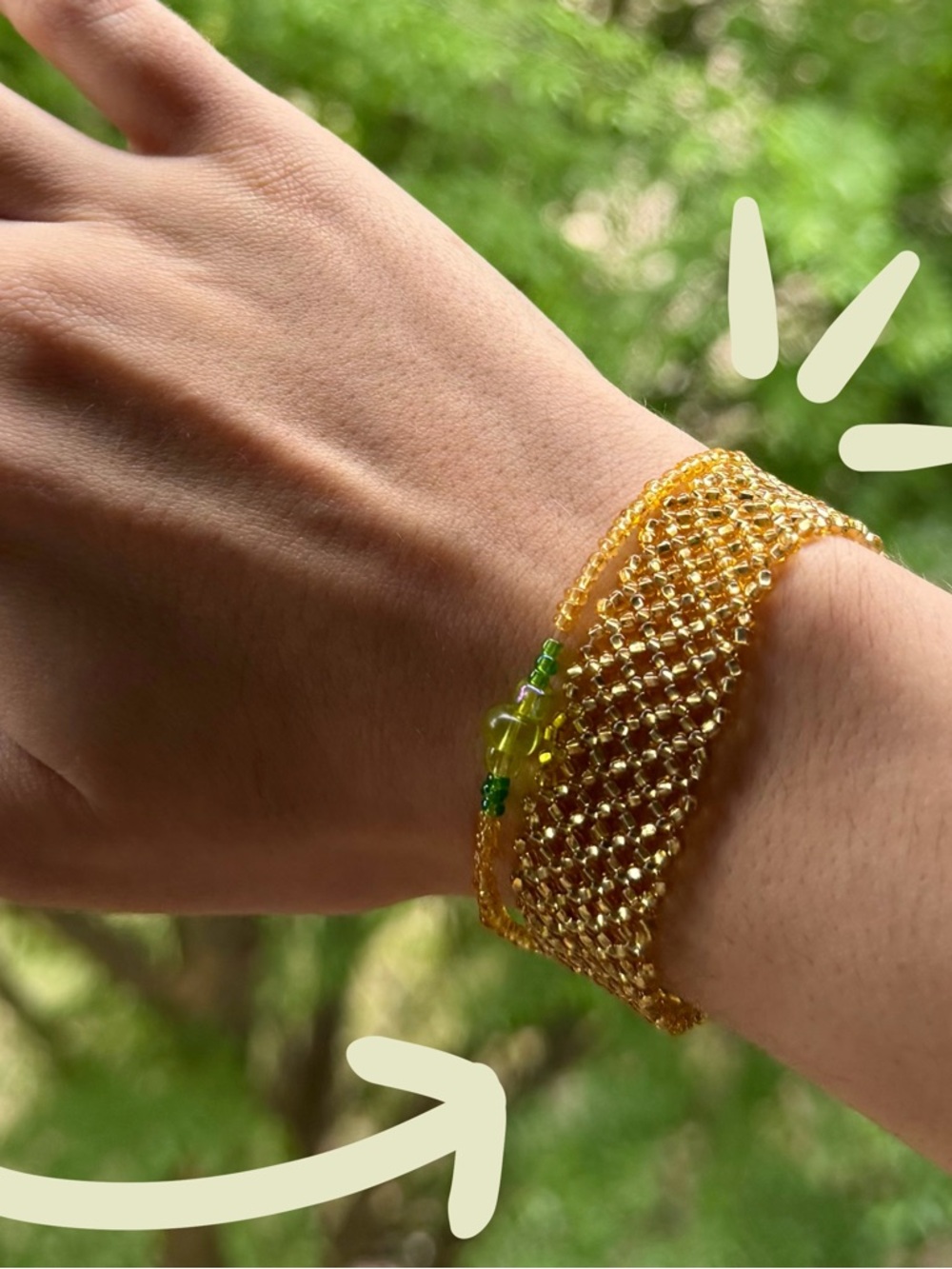 Amber Beaded Bracelet Set